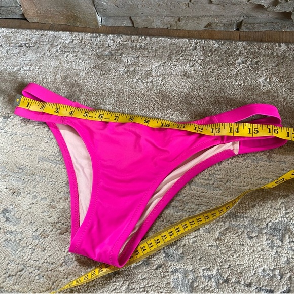 Victoria’s Secret The Itsy Hot Pink Bikini Bottoms Cut Out Sides Mid Rise: Large - Picture 4 of 7